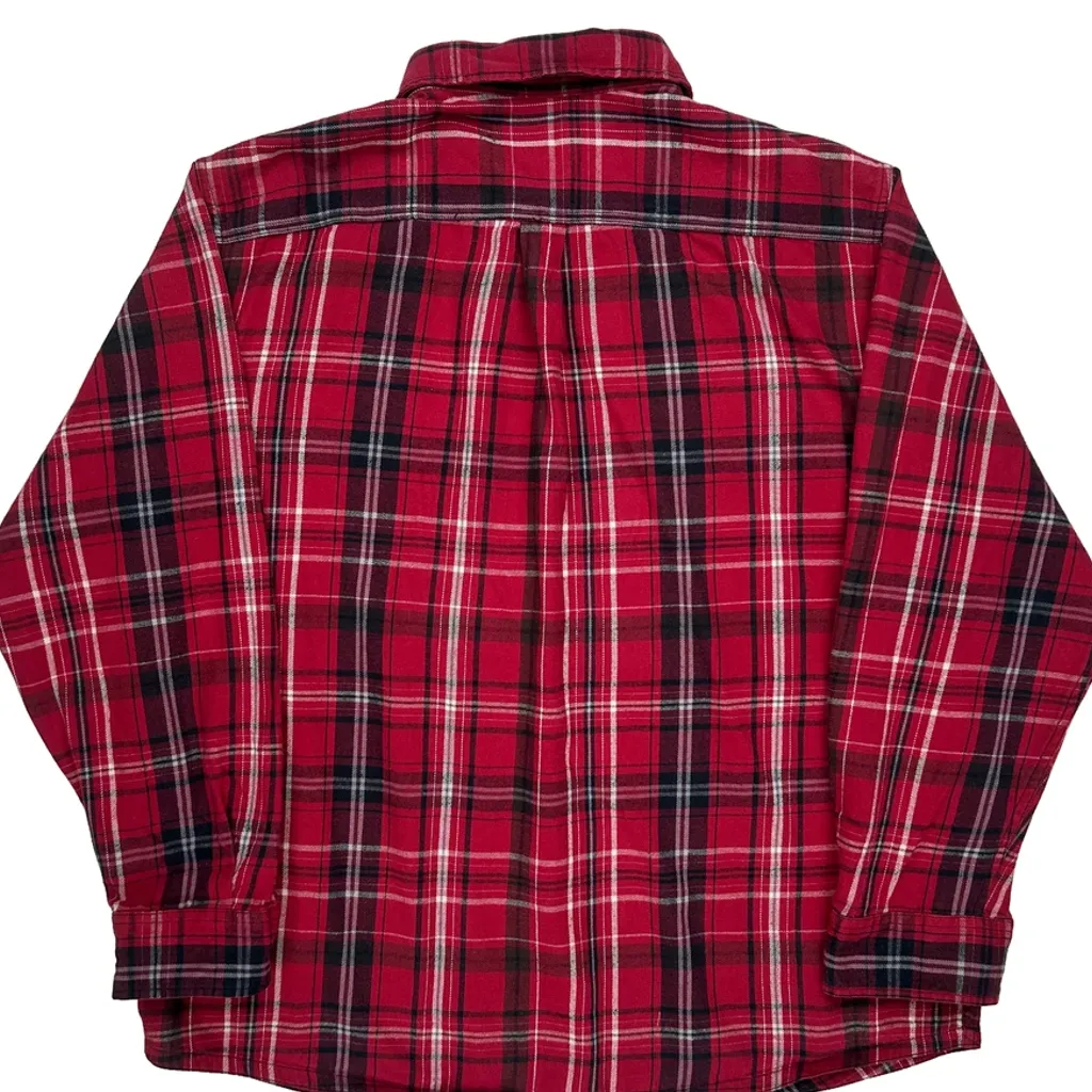 Dickies Checked Flannel Shirt - 2XL Red Cotton - Image 6