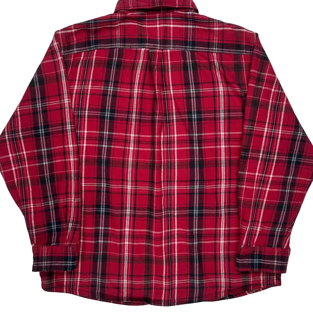 Dickies Checked Flannel Shirt - 2XL Red Cotton - Image 7