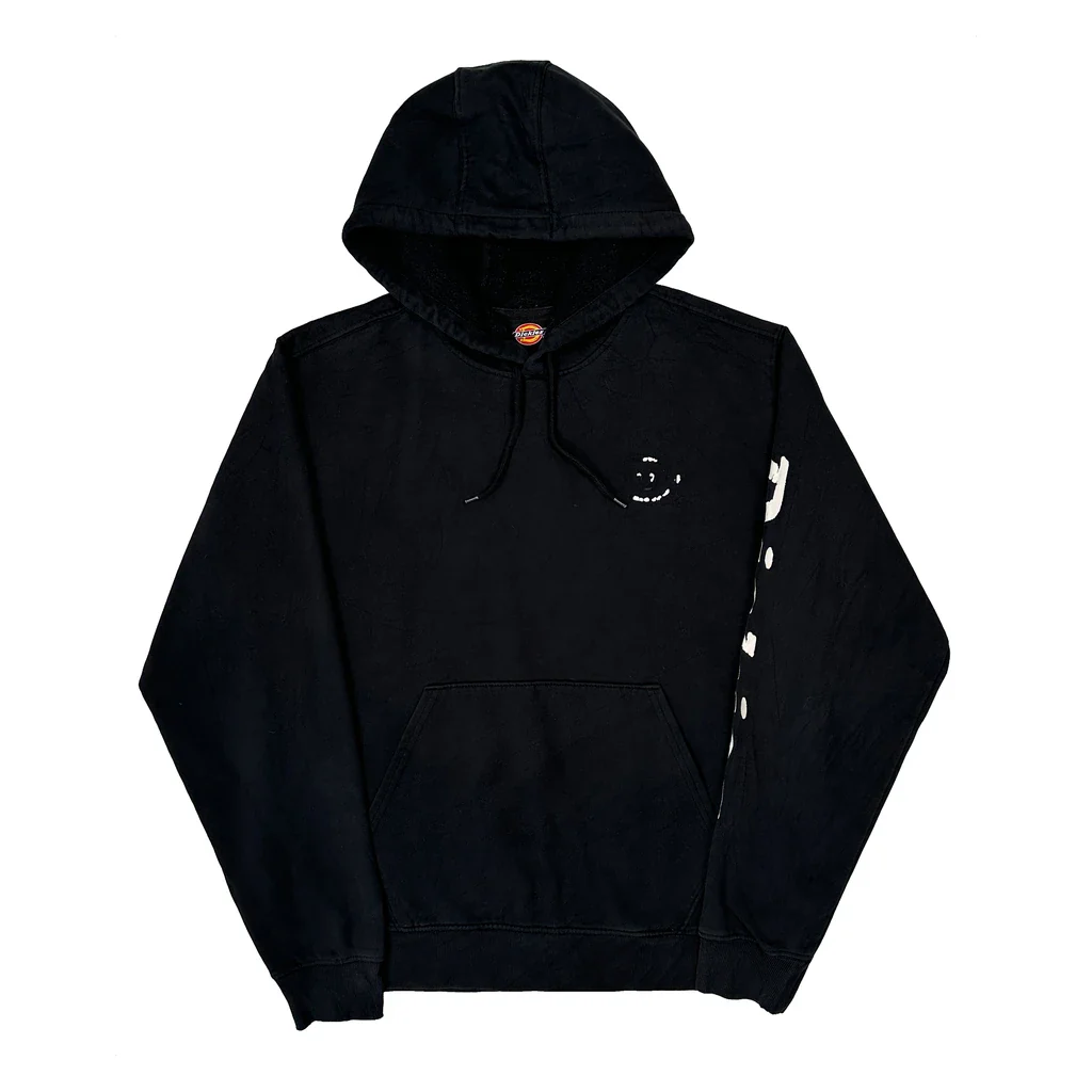 Dickies Spellout Hoodie - Large Black Cotton