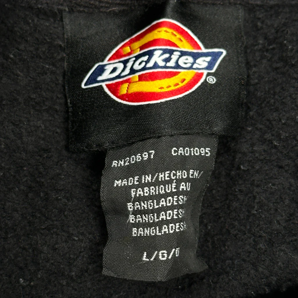 Dickies Spellout Hoodie - Large Black Cotton - Image 3