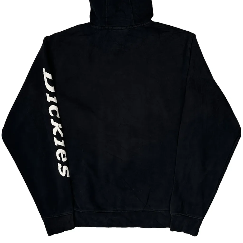 Dickies Spellout Hoodie - Large Black Cotton - Image 6