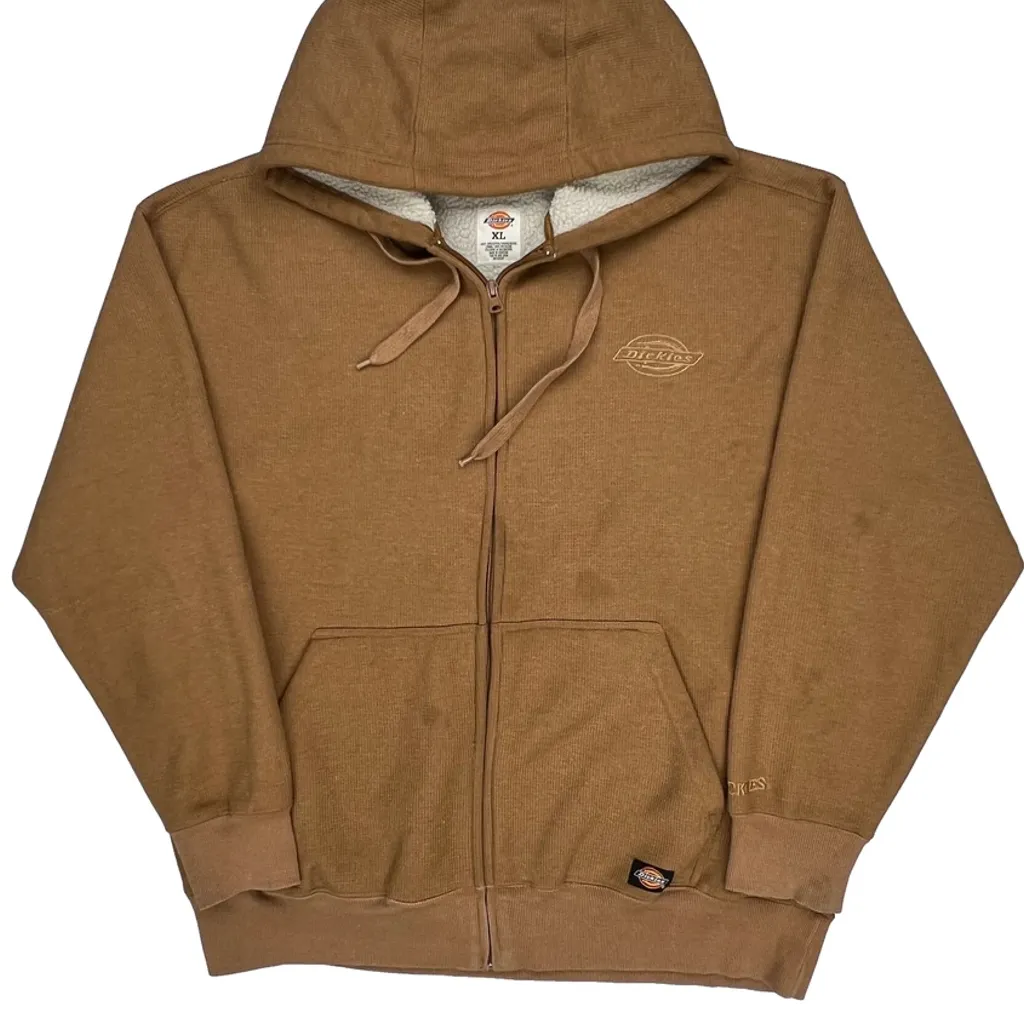 Dickies Hoodie - XL Brown Cotton Blend - Image 4