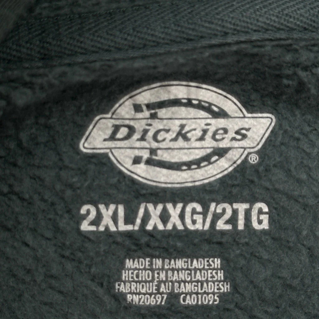 Dickies Hoodie - 2XL Green Cotton - Image 3