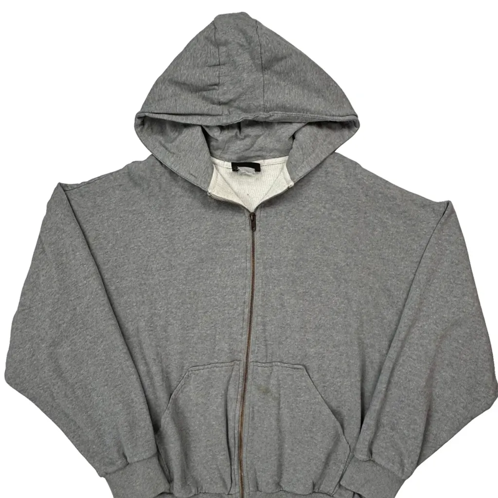 Dickies Full Zip Hoodie - Large Grey Cotton Blend - Image 5