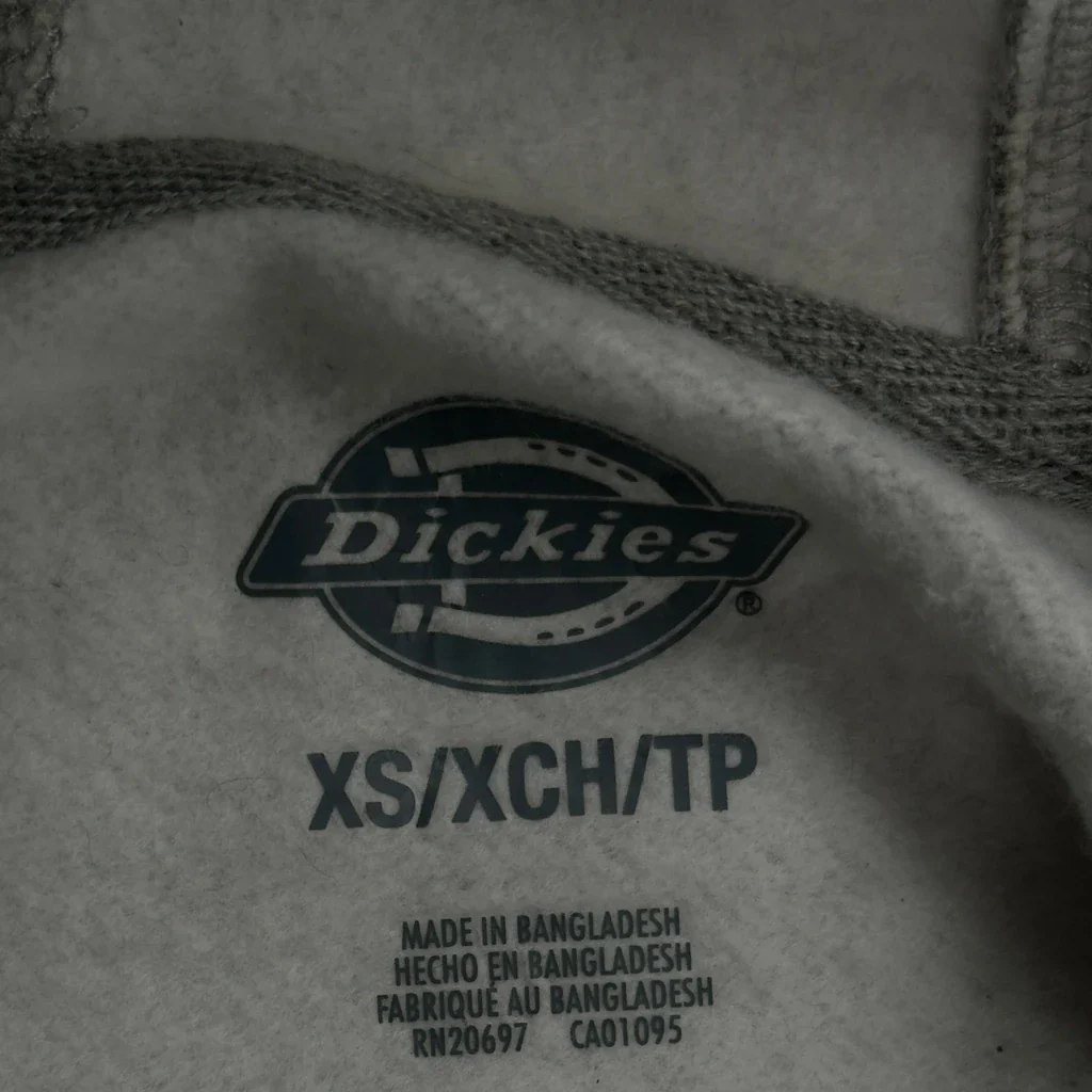 Dickies Hoodie - XS Grey Cotton Blend - Image 3