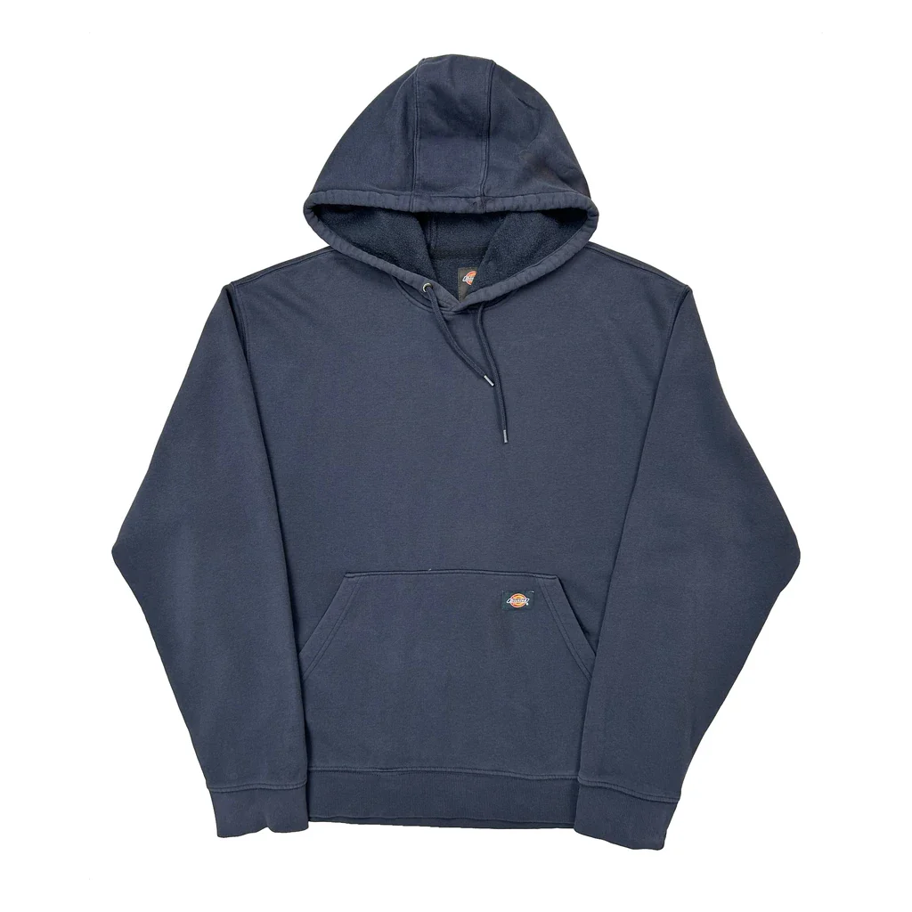 Dickies Hoodie - Large Navy Cotton Blend