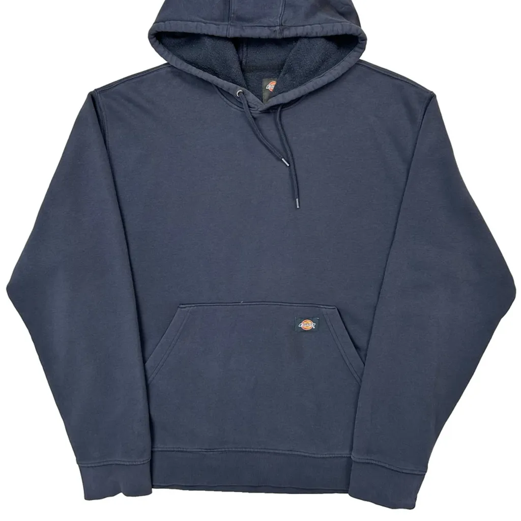 Dickies Hoodie - Large Navy Cotton Blend - Image 4