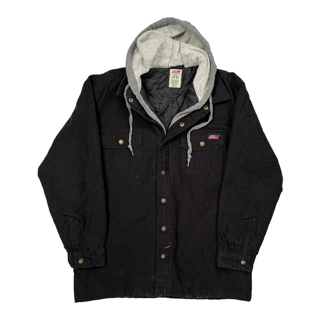 Dickies Shirt Jacket - Large Black Cotton