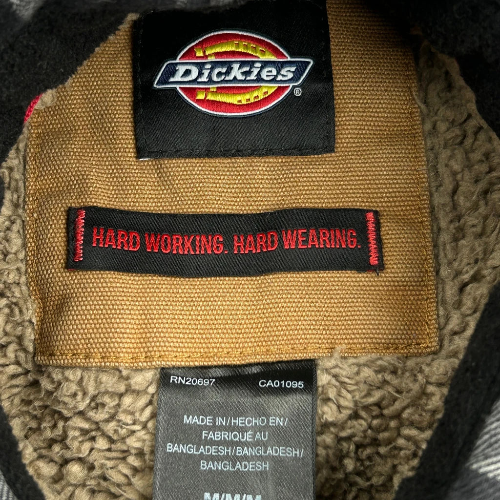 Dickies Checked Jacket - Medium Black Cotton - Image 3