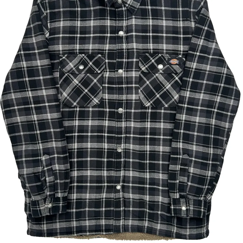 Dickies Checked Jacket - Medium Black Cotton - Image 5