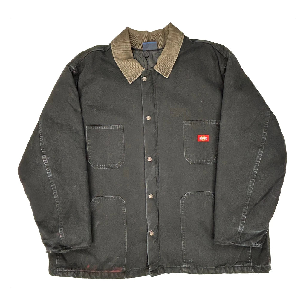 Dickies Collared Jacket - 3XL Black Cotton