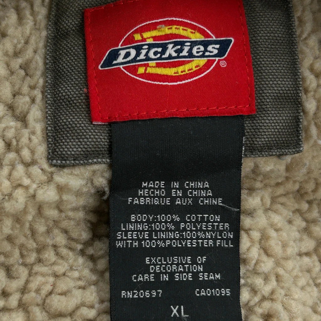 Dickies Sherpa Lined Workwear Jacket - XL Brown Cotton - Image 3