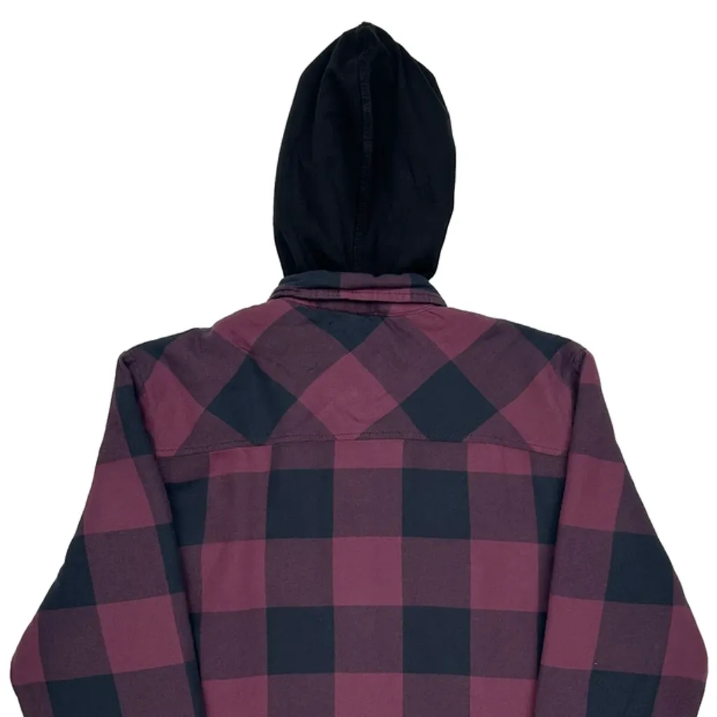 Dickies Checked Jacket - Medium Burgundy Cotton - Image 7