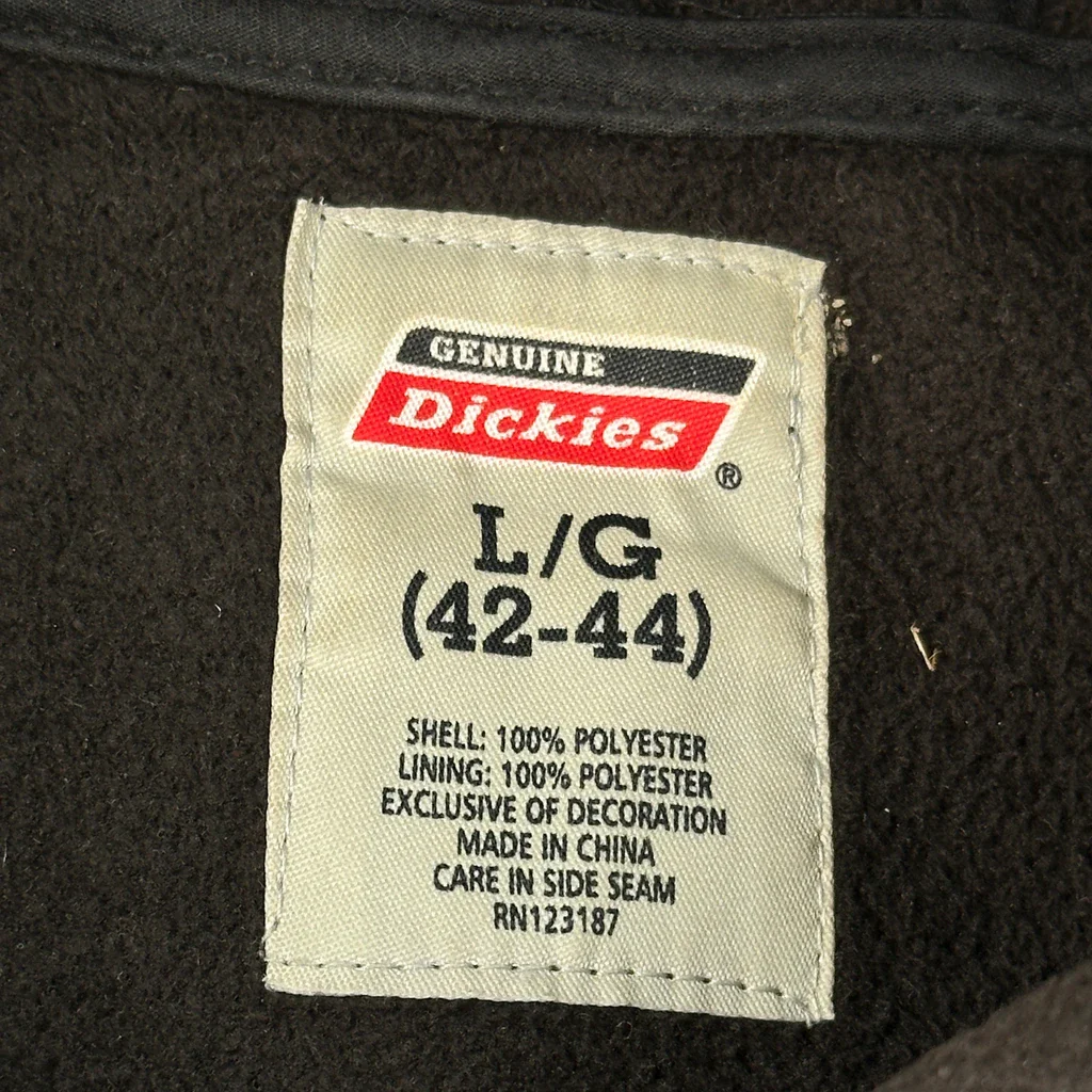 Dickies Checked Jacket - Large Grey Polyester - Image 3