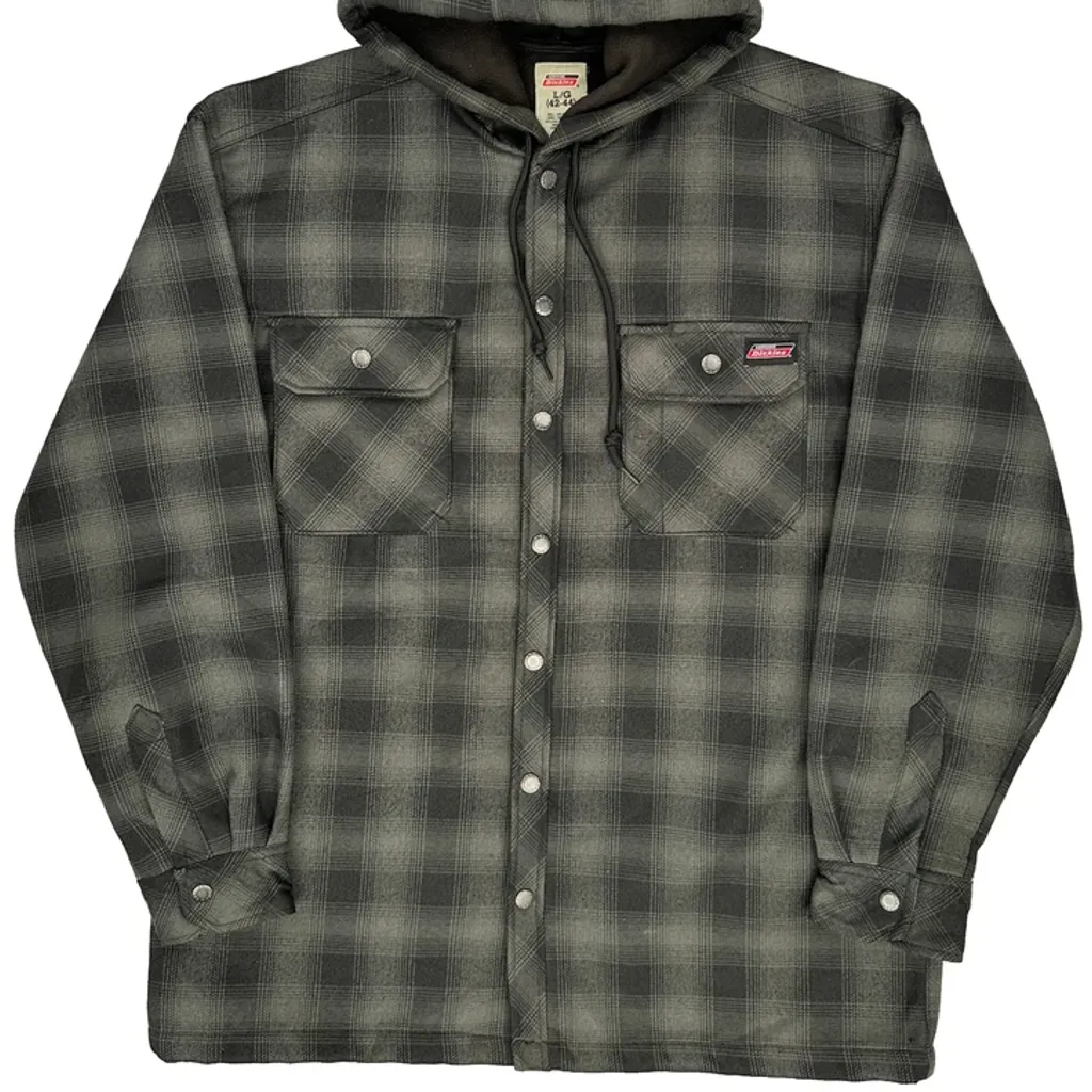 Dickies Checked Jacket - Large Grey Polyester - Image 4
