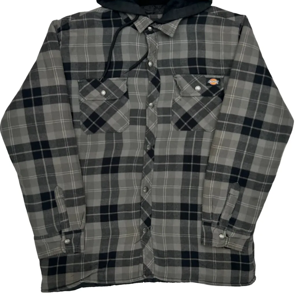 Dickies Checked Jacket - Large Grey Cotton - Image 5