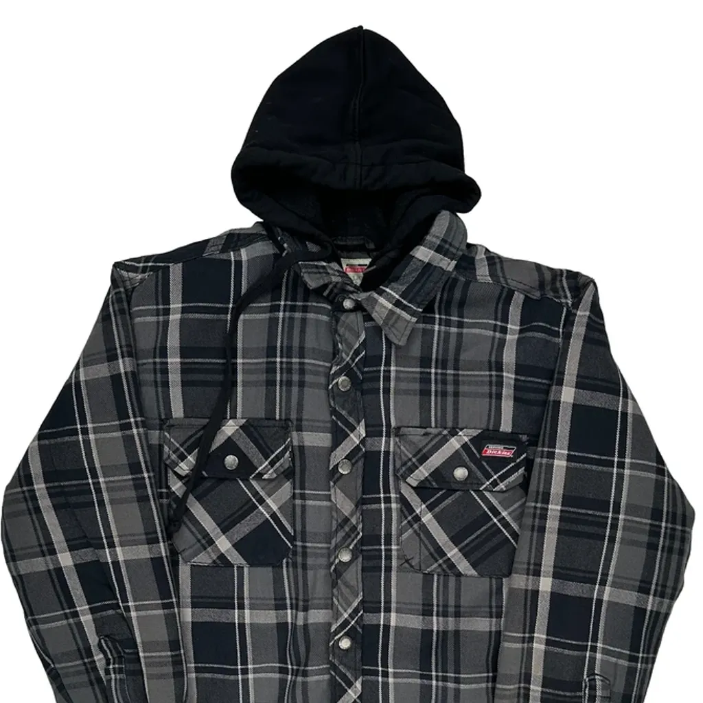 Dickies Checked Jacket - Large Grey Cotton - Image 5