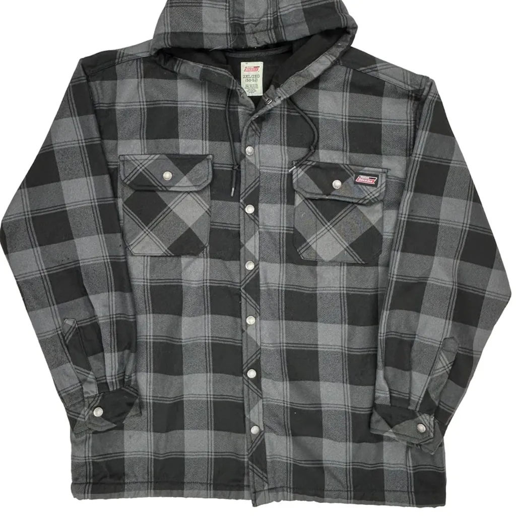 Dickies Checked Jacket - 2XL Grey Polyester - Image 4