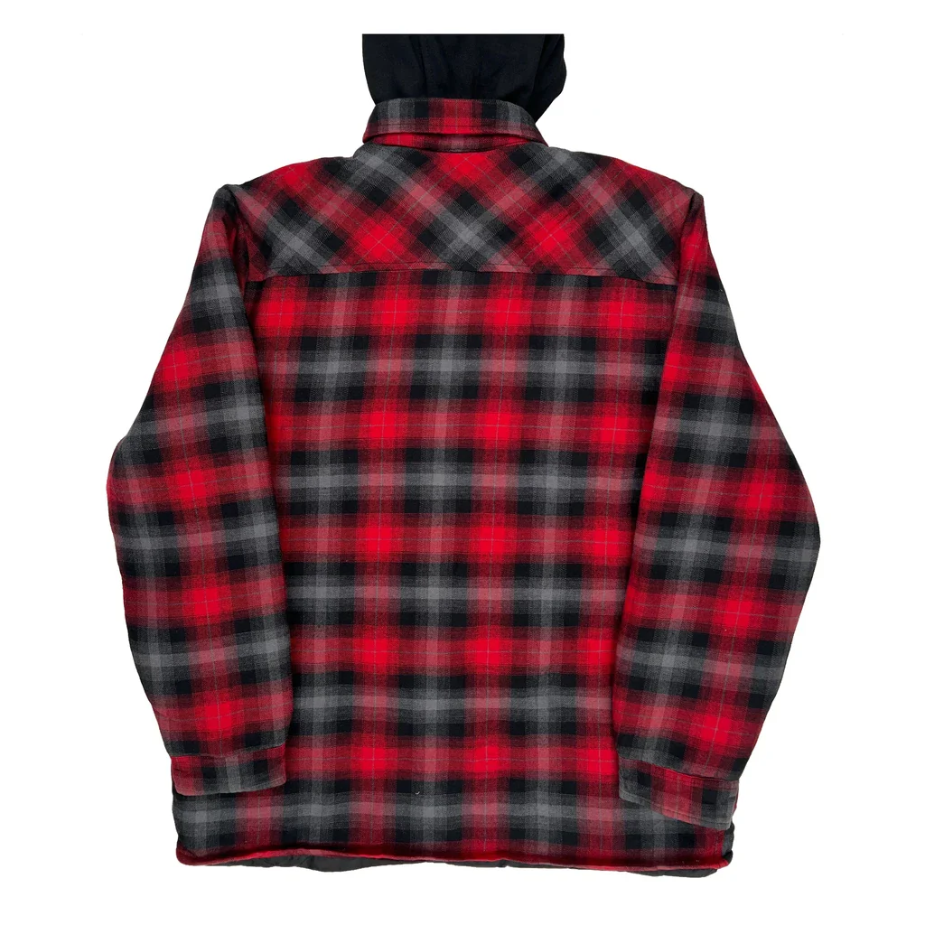 Dickies Checked Shirt Jacket - Large Red Cotton - Image 2
