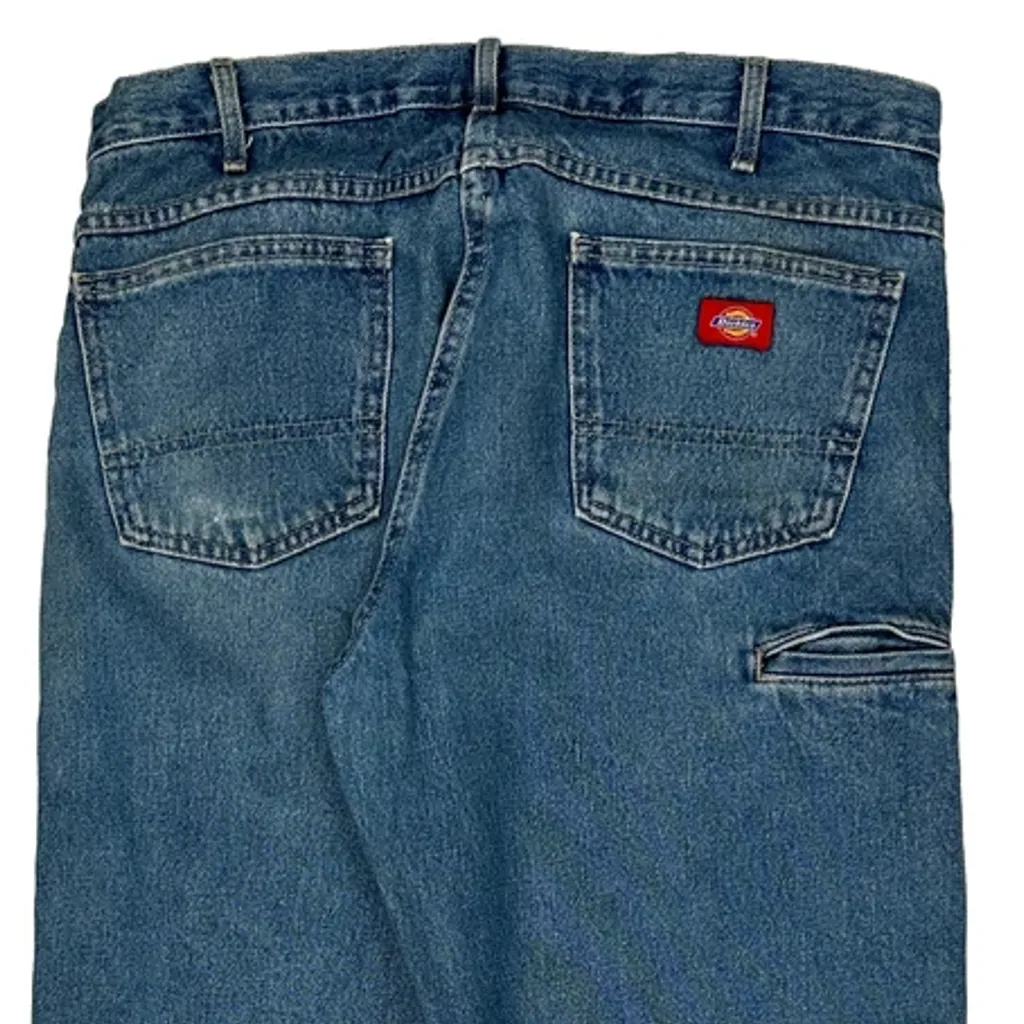 Dickies Double Knee Jeans - 36W 34L Blue Denim - Image 7