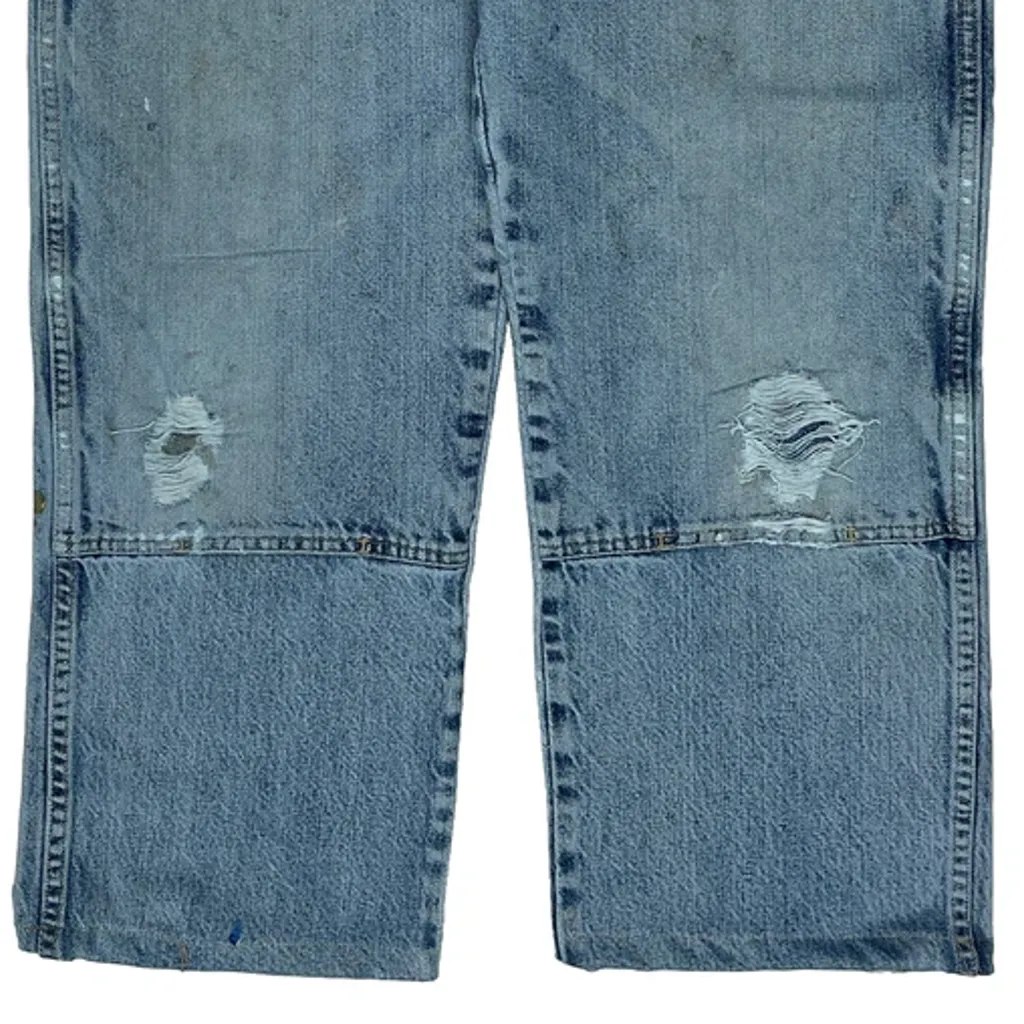 Dickies Double Knee Jeans - 36W 28L Light Wash Denim - Image 8
