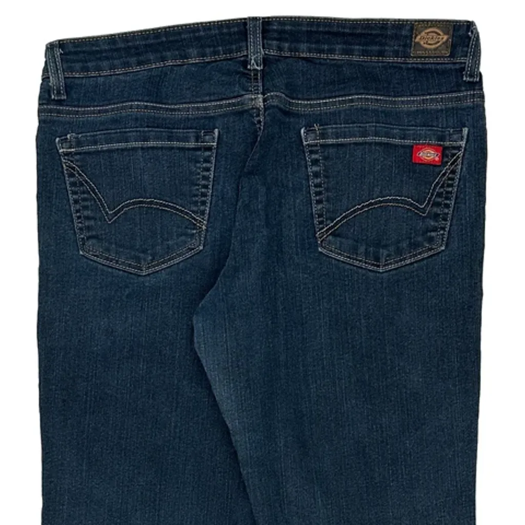 Dickies Boot Cut Jeans - 34W UK 12 Blue Cotton Blend - Image 9