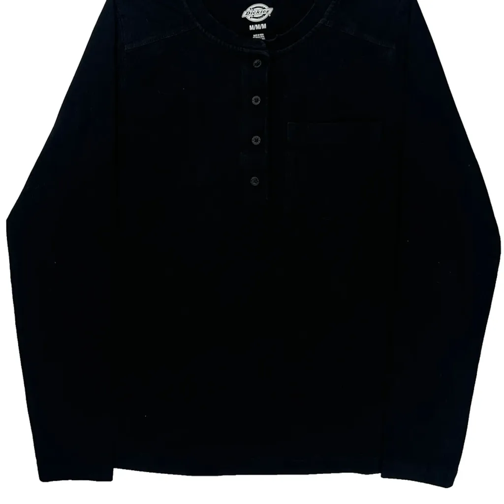 Dickies Long Sleeve T-Shirt - Medium Black Cotton - Image 4