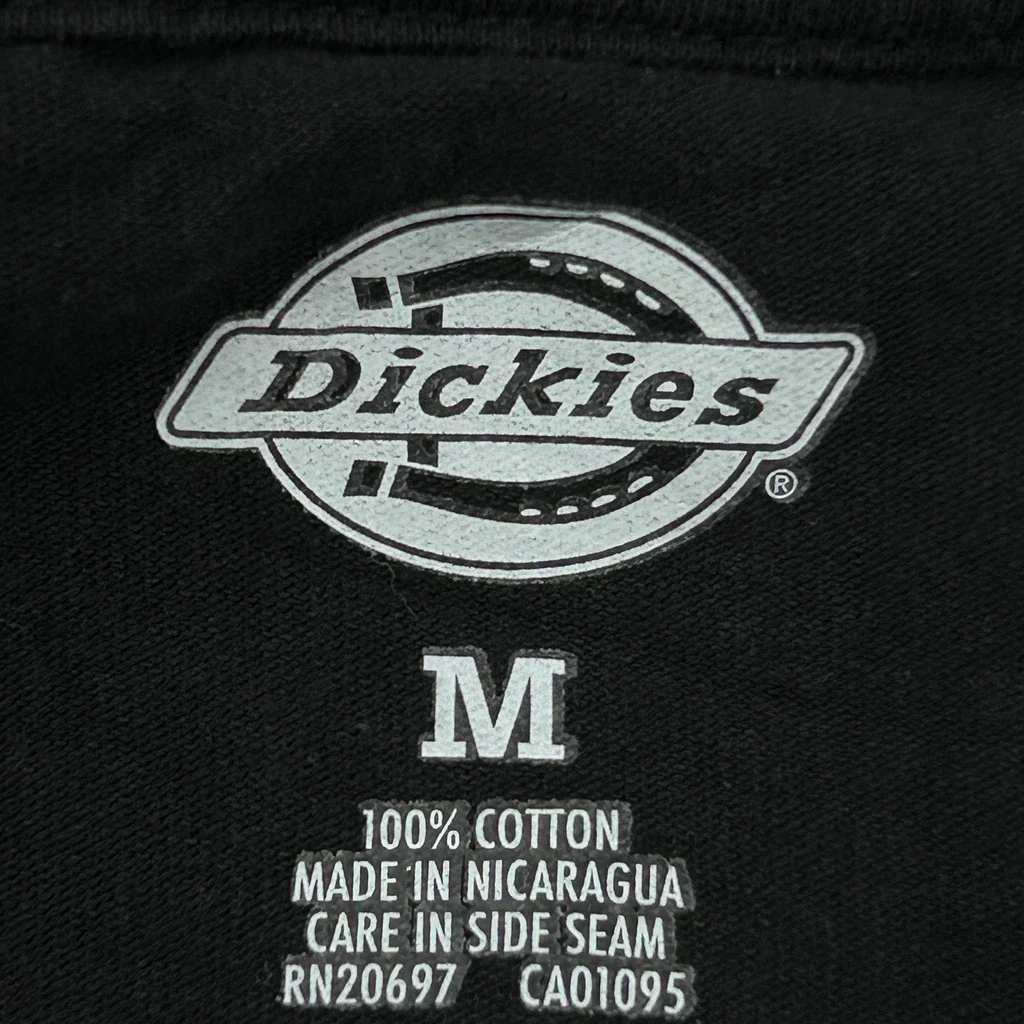 Dickies Long Sleeve T-Shirt - Medium Black Cotton - Image 3