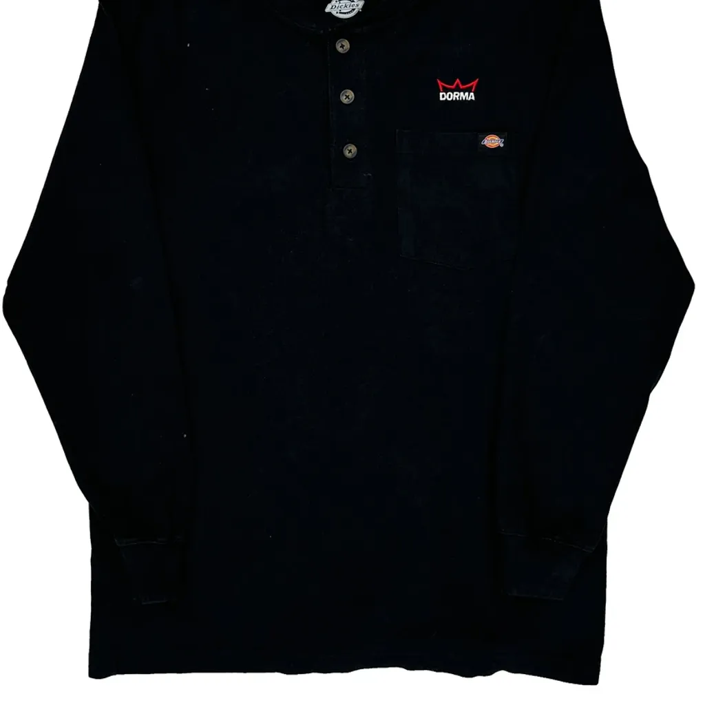 Dickies Long Sleeve T-Shirt - Medium Black Cotton - Image 5