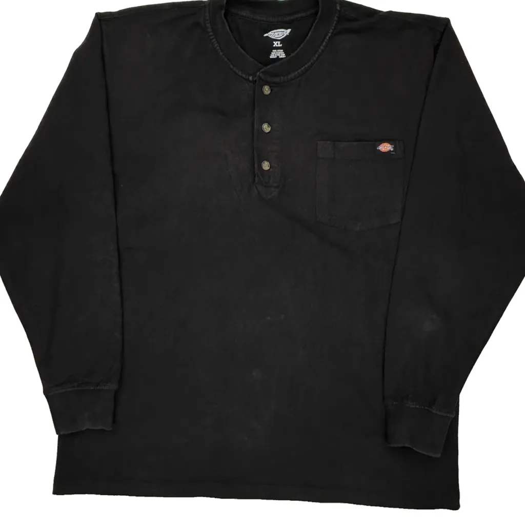 Dickies Long Sleeve T-Shirt - XL Black Cotton - Image 4