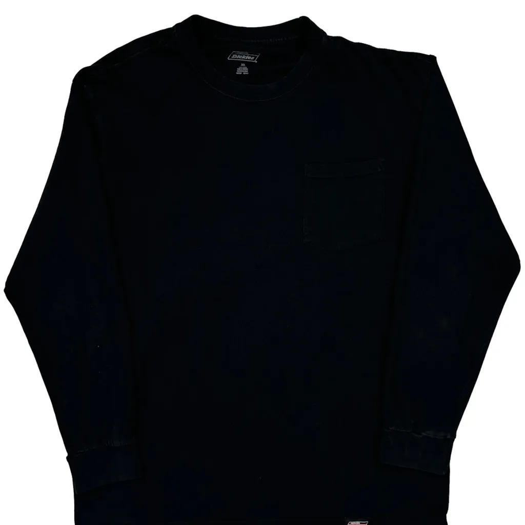 Dickies Long Sleeve T-Shirt - XL Black Cotton - Image 4