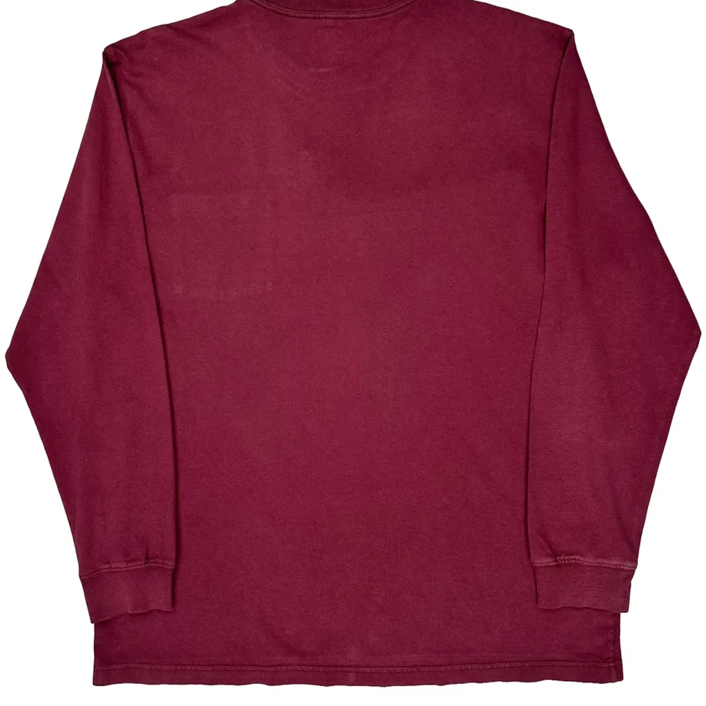 Dickies Long Sleeve T-Shirt - Large Burgundy Cotton - Image 6
