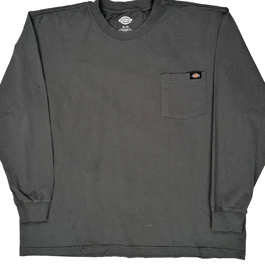 Dickies Long Sleeve T-Shirt - XL Grey Cotton - Image 5