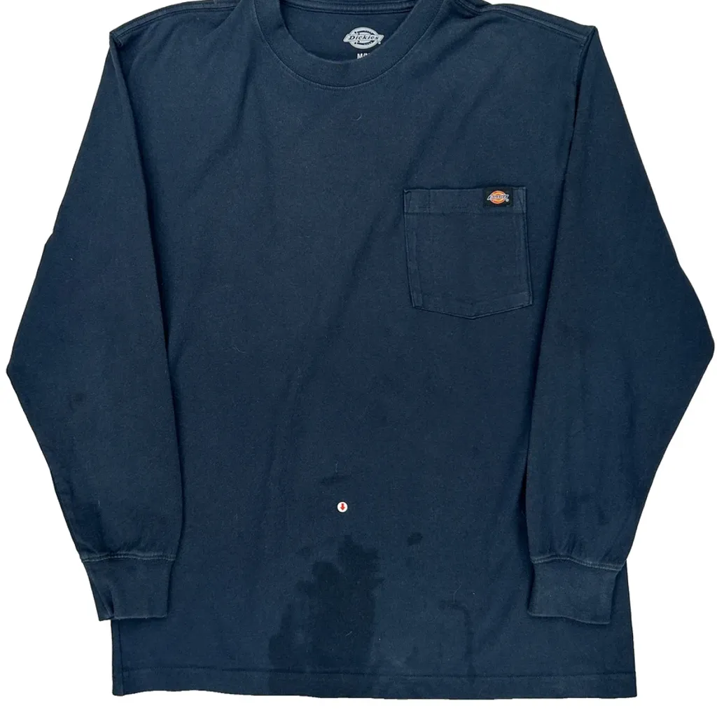 Dickies Long Sleeve T-Shirt - Medium Navy Cotton - Image 5