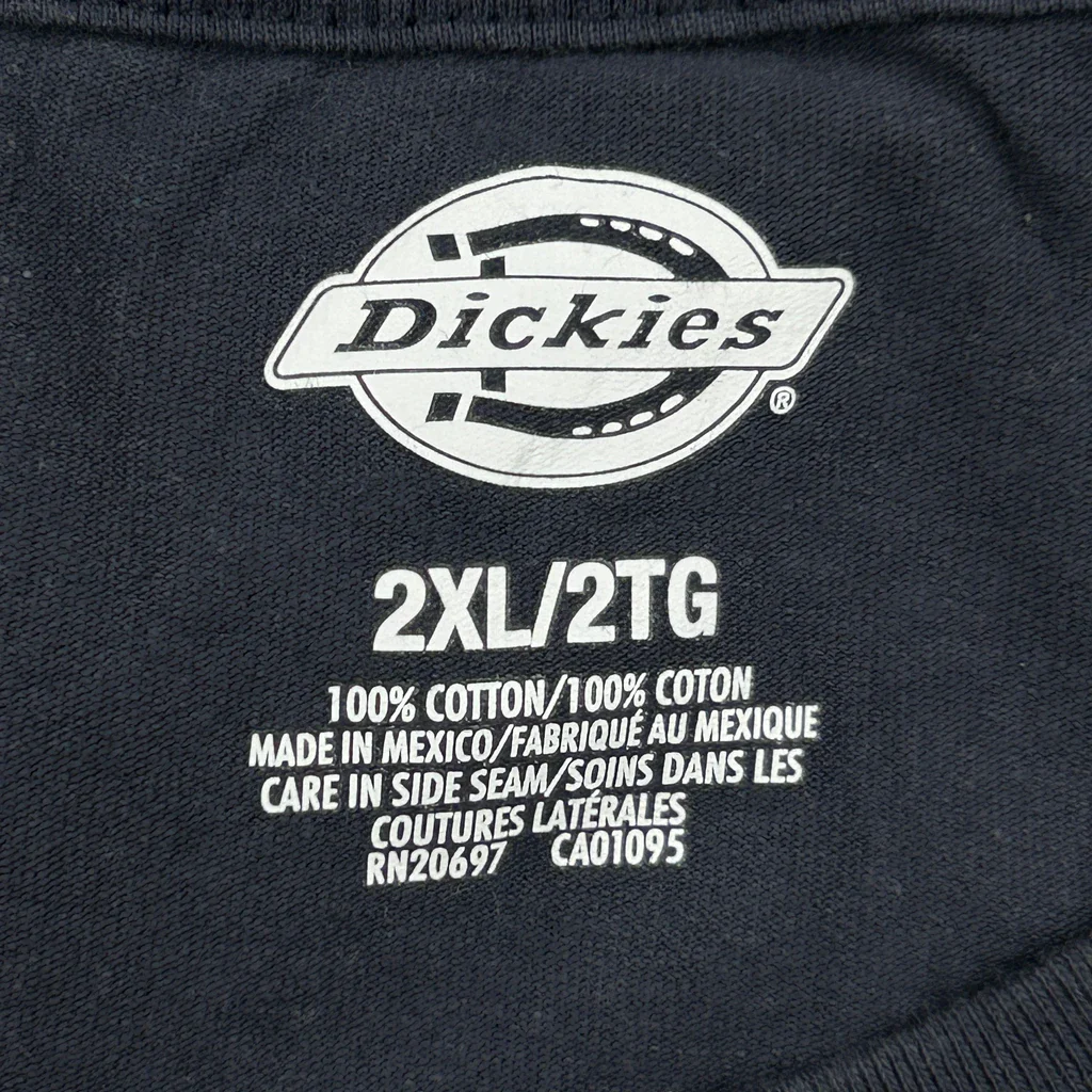 Dickies Long Sleeve T-Shirt - 2XL Navy Cotton - Image 3