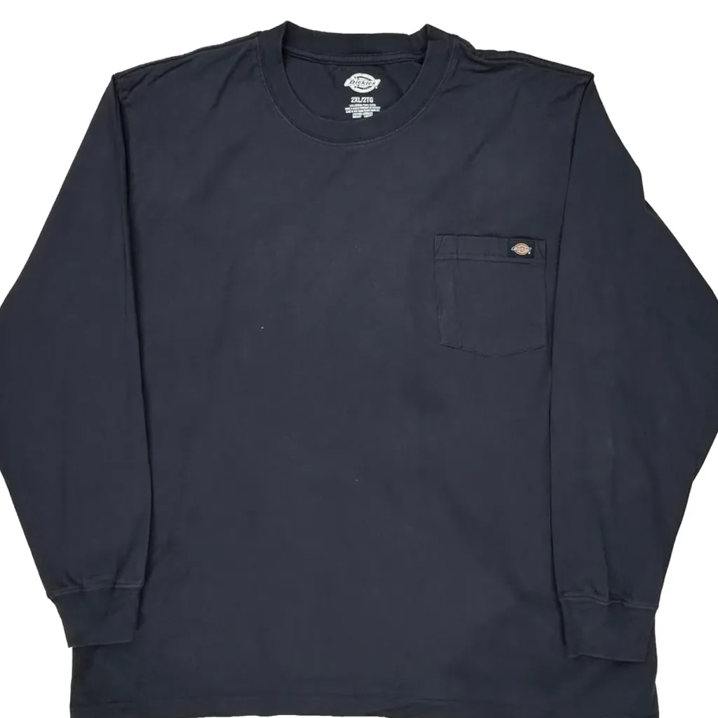 Dickies Long Sleeve T-Shirt - 2XL Navy Cotton - Image 4