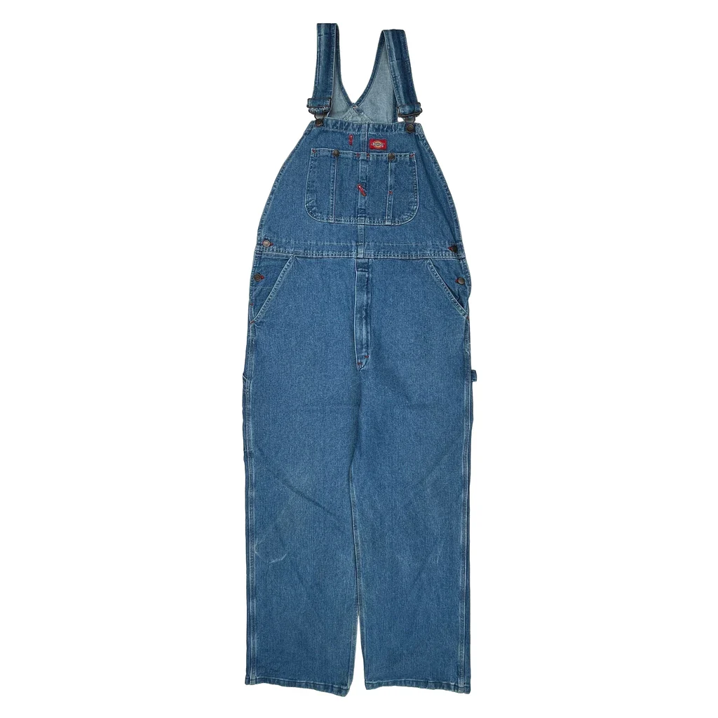 Dickies Overalls - 31W 30L Blue Cotton