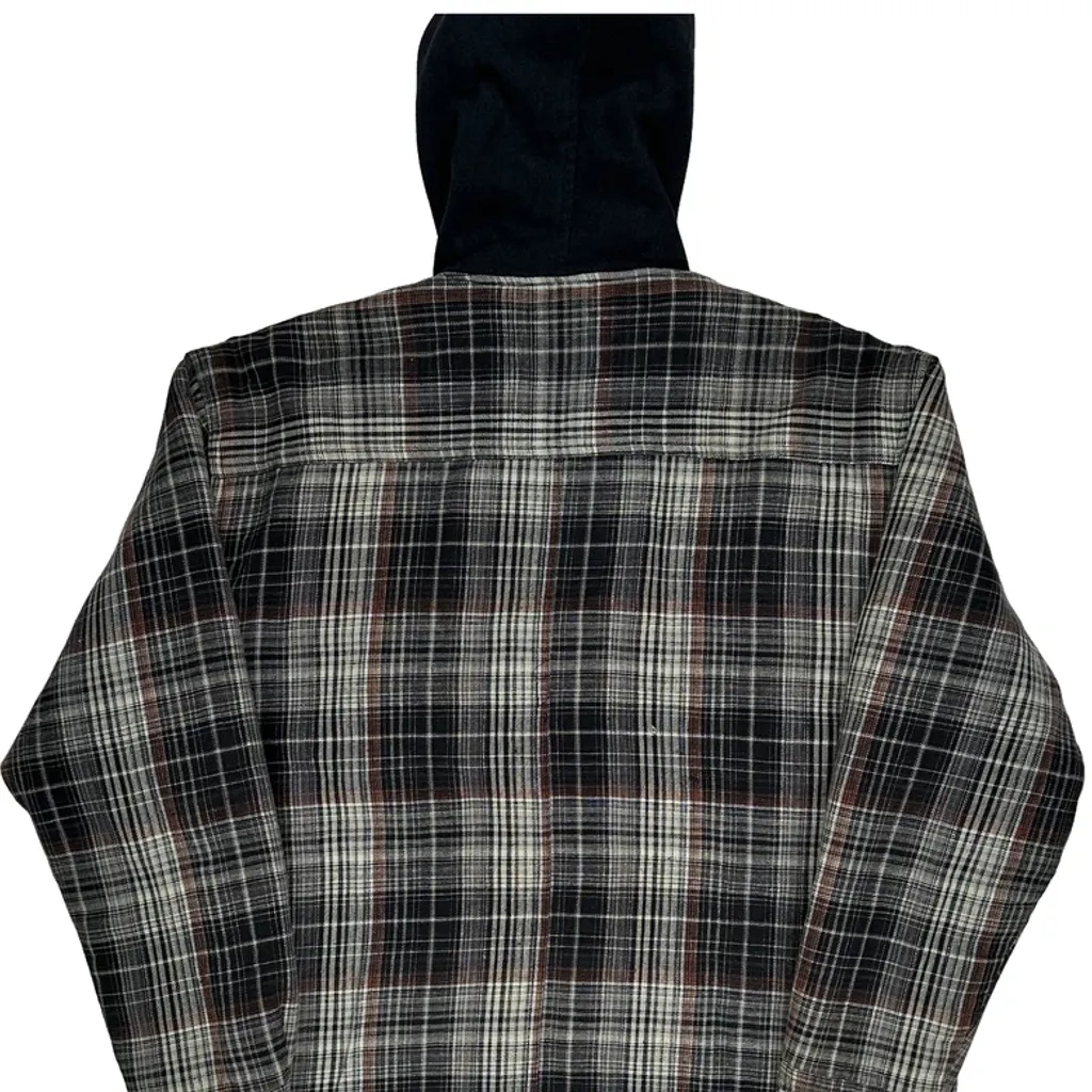 Dickies Checked Overshirt - Medium Black Cotton - Image 7