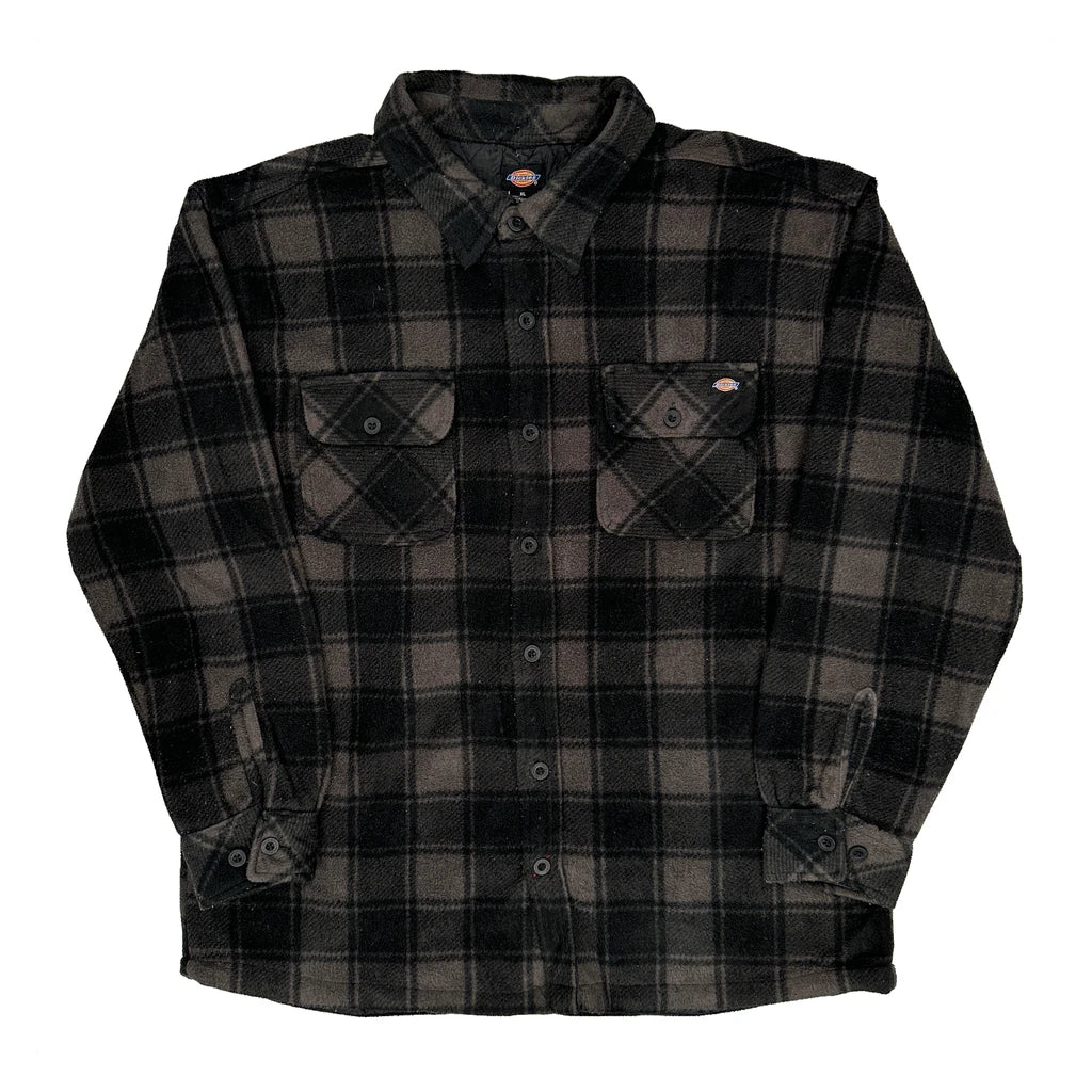 Dickies Checked Overshirt - XL Black Polyester