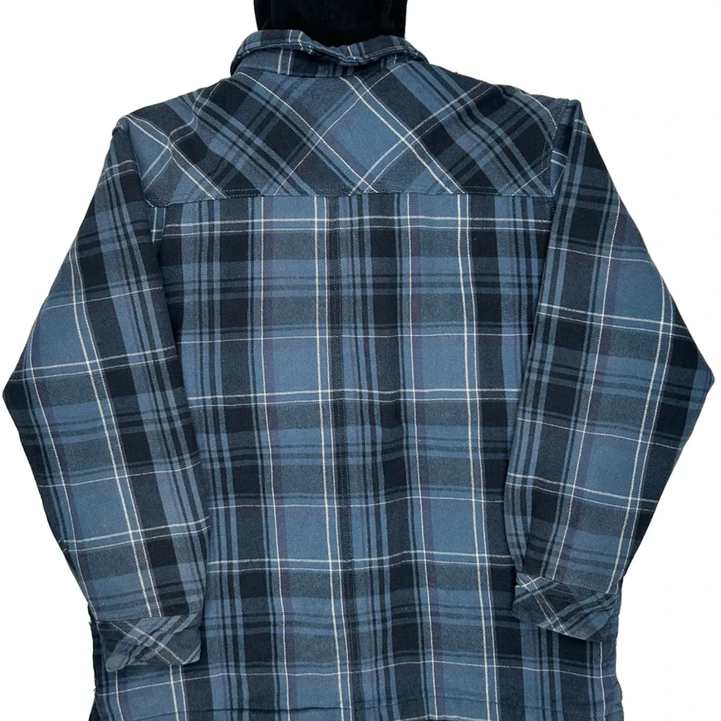 Dickies Checked Overshirt - Large Blue Cotton - Image 6