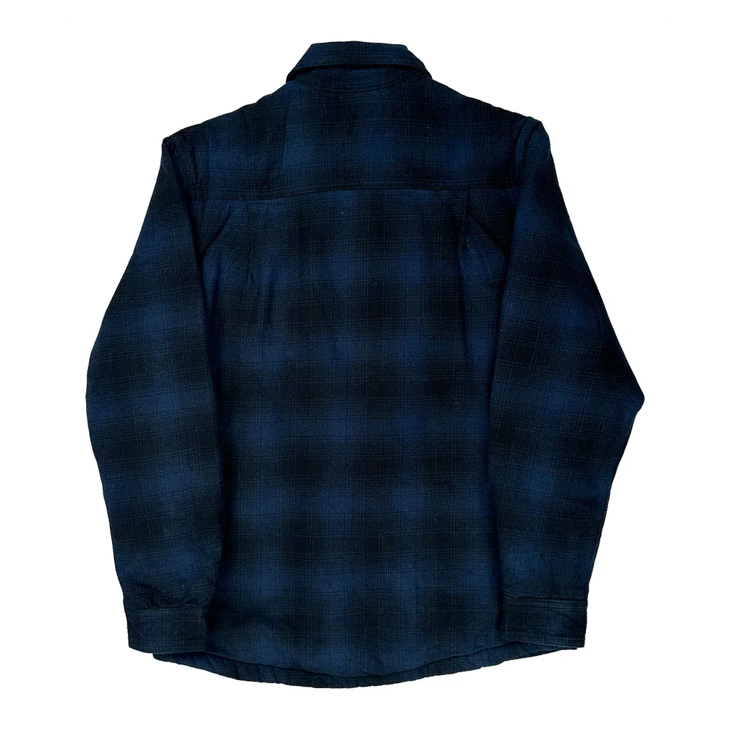 Dickies Checked Overshirt - Small Blue Cotton - Image 2