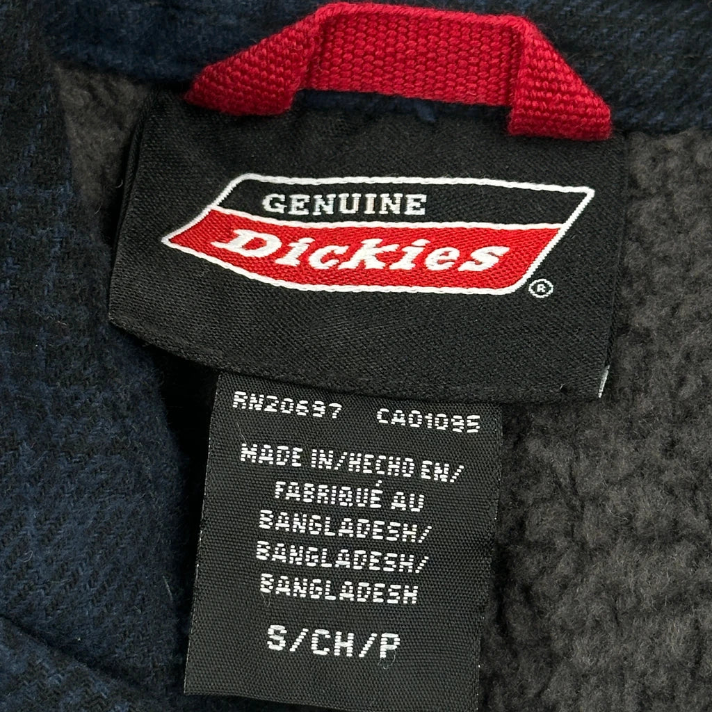 Dickies Checked Overshirt - Small Blue Cotton - Image 3