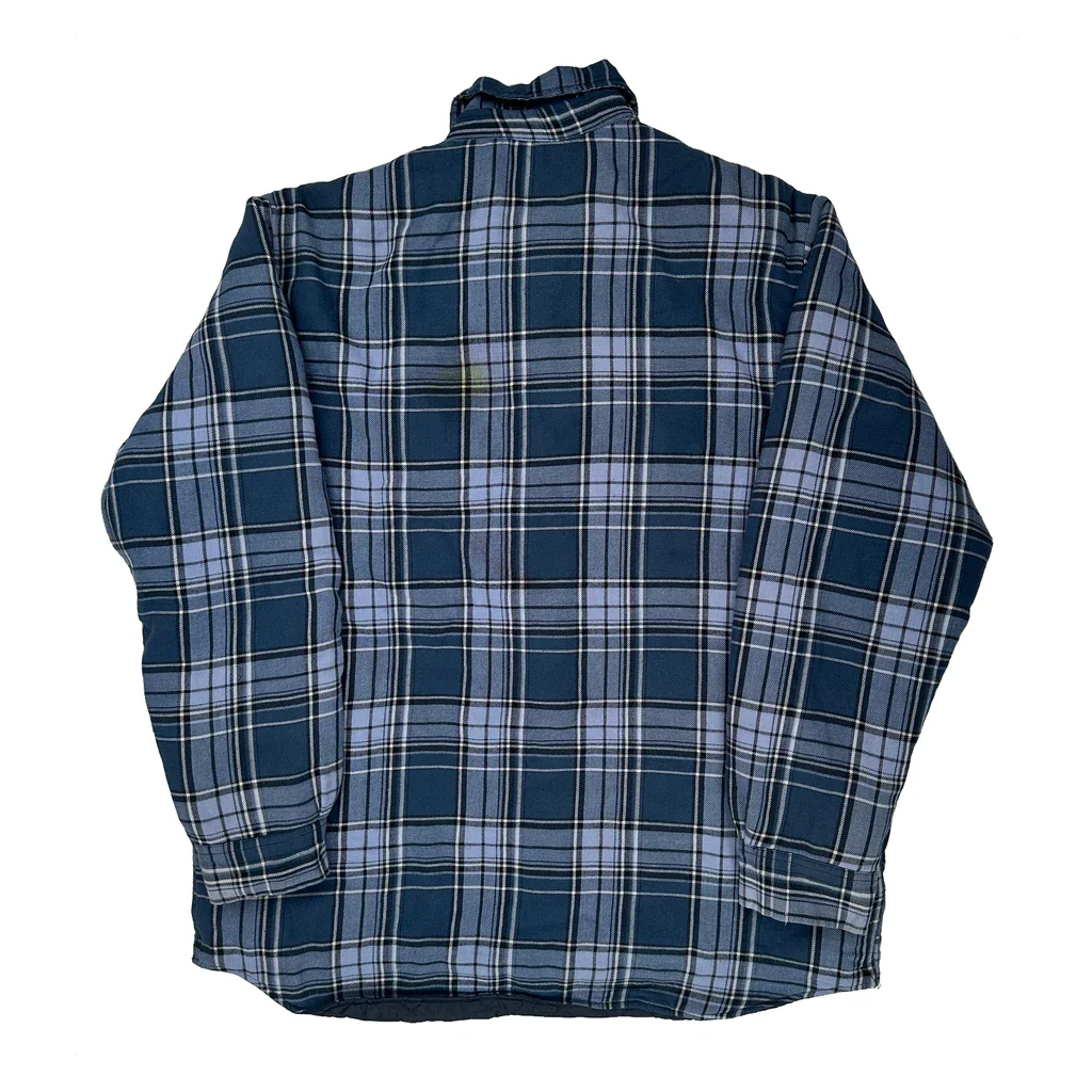 Dickies Checked Overshirt - XL Blue Cotton - Image 2