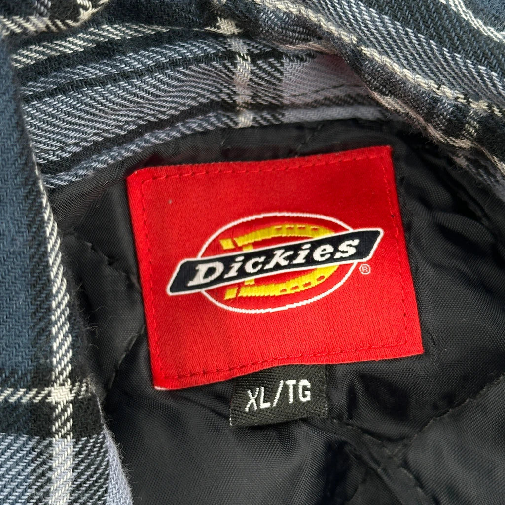 Dickies Checked Overshirt - XL Blue Cotton - Image 3