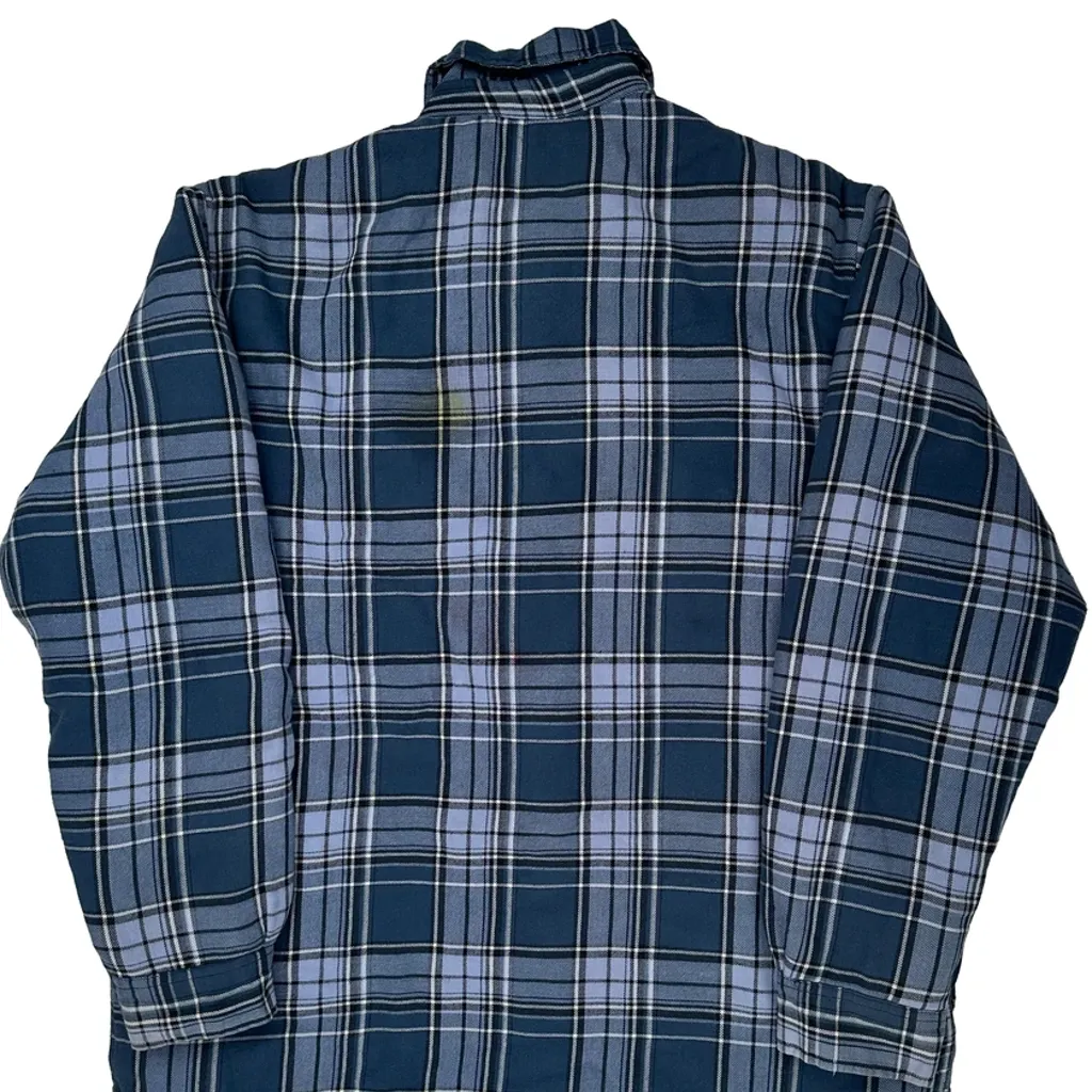 Dickies Checked Overshirt - XL Blue Cotton - Image 6