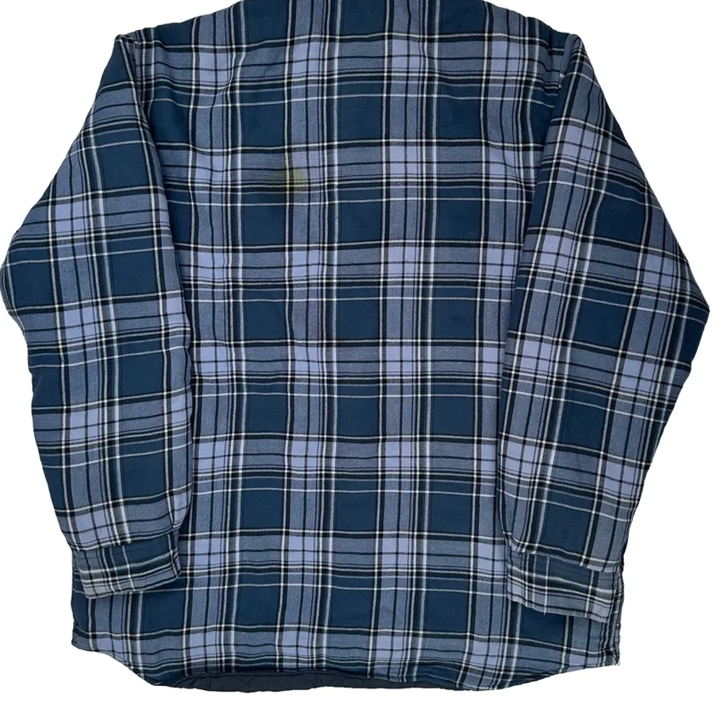 Dickies Checked Overshirt - XL Blue Cotton - Image 7