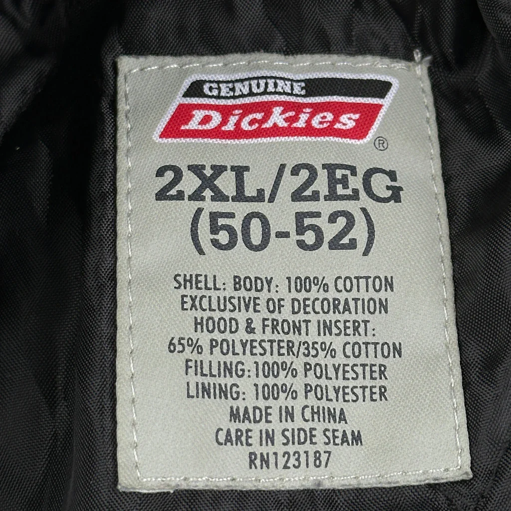 Dickies Checked Overshirt - 2XL Blue Cotton - Image 3