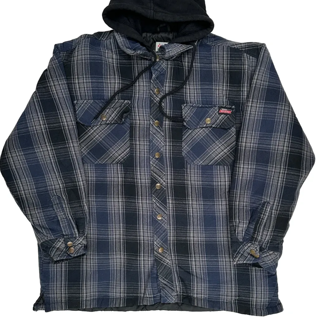 Dickies Checked Overshirt - 2XL Blue Cotton - Image 4
