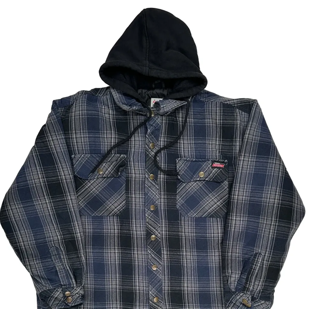 Dickies Checked Overshirt - 2XL Blue Cotton - Image 5