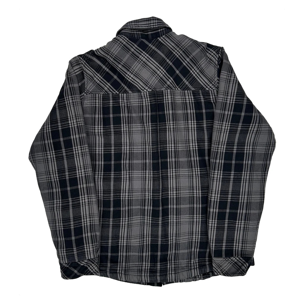 Dickies Checked Overshirt - Medium Grey Cotton - Image 2